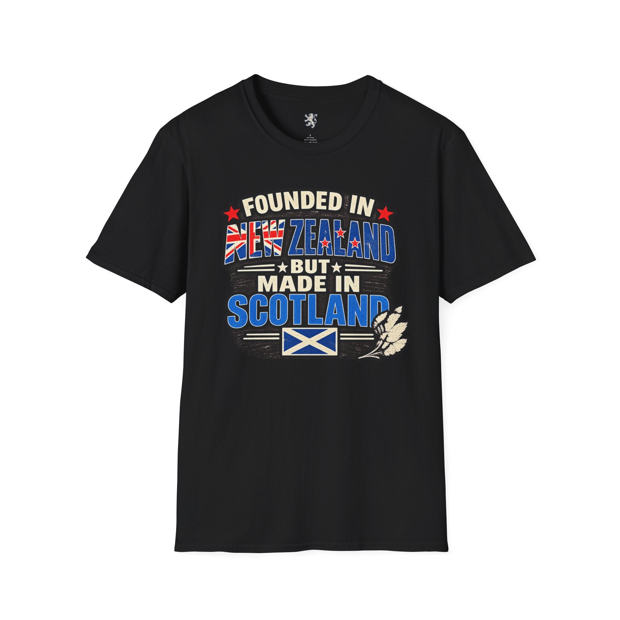 New Zealand Founded But Made in Scotland T‑Shirt