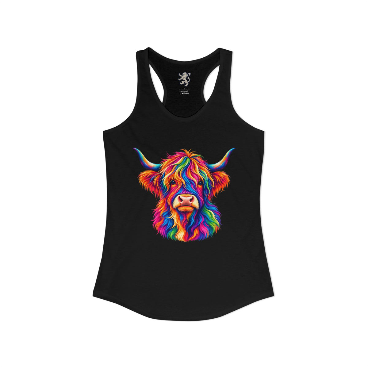 Rainbow Highland Cow - Women's Ideal Racerback Tank