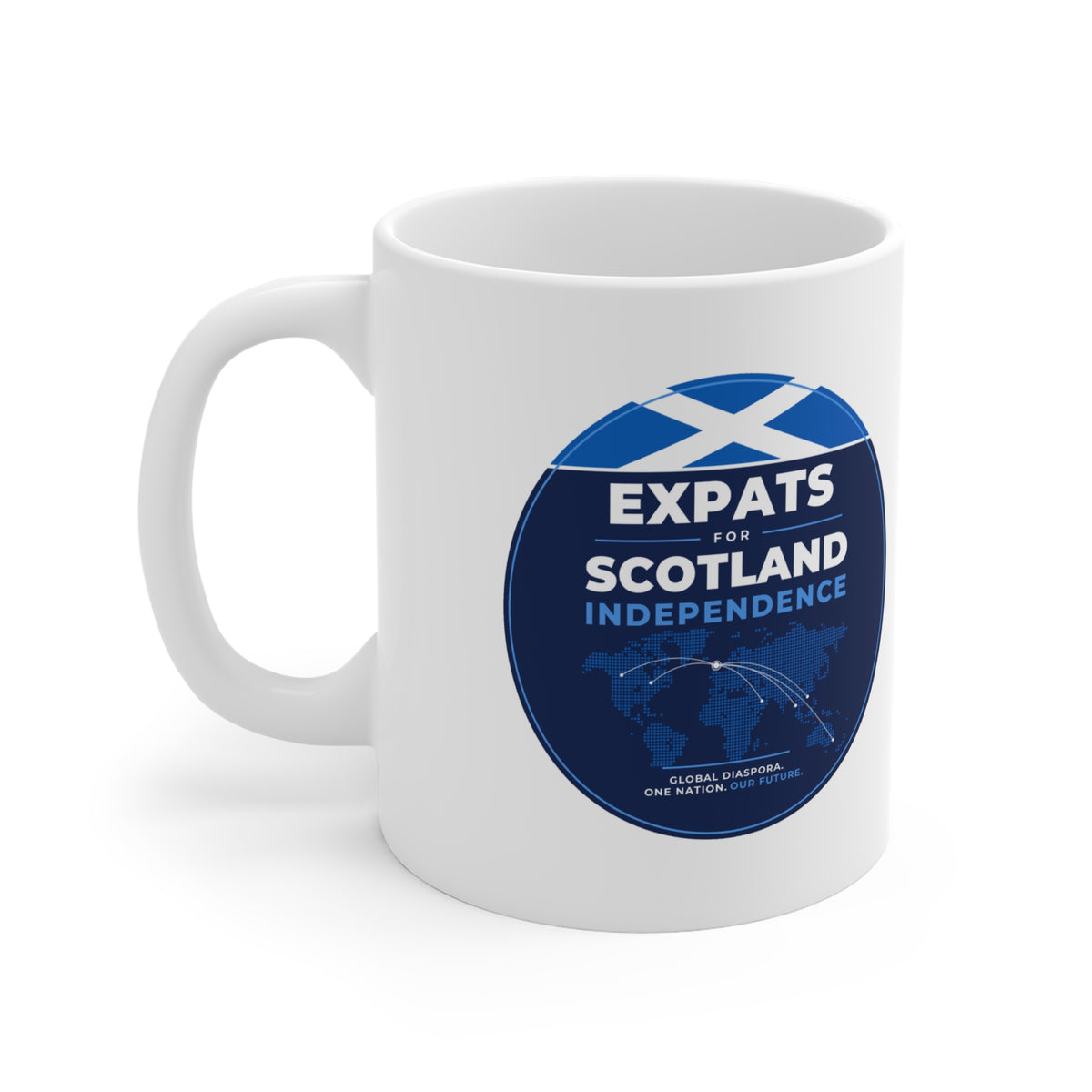 Expats for Scotland Independence Logo Mug (EU Shipping) | 11oz Scottish Expat Gift