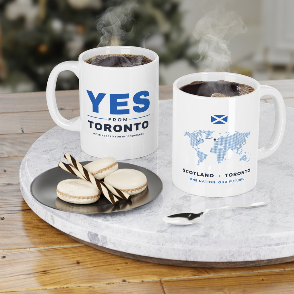 "Yes from Toronto" Scottish Independence Mug (Asia & Middle East Shipping) | 11oz Scots in Canada Gift