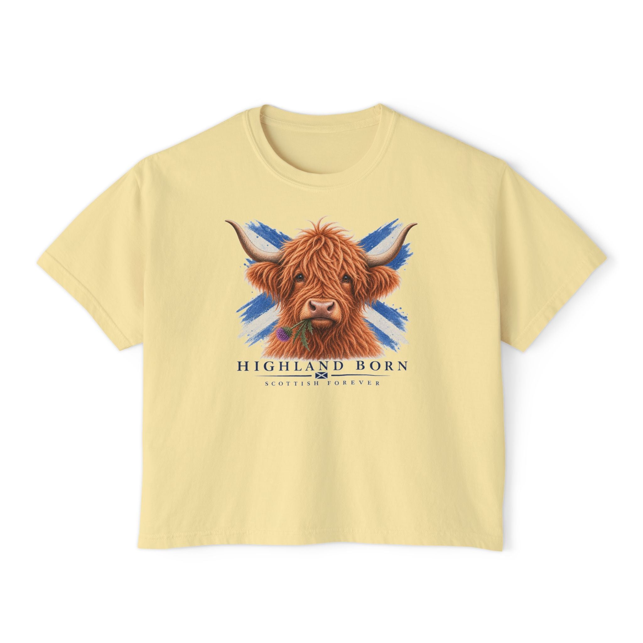 Highland Born Cow — Women's Boxy T-Shirt