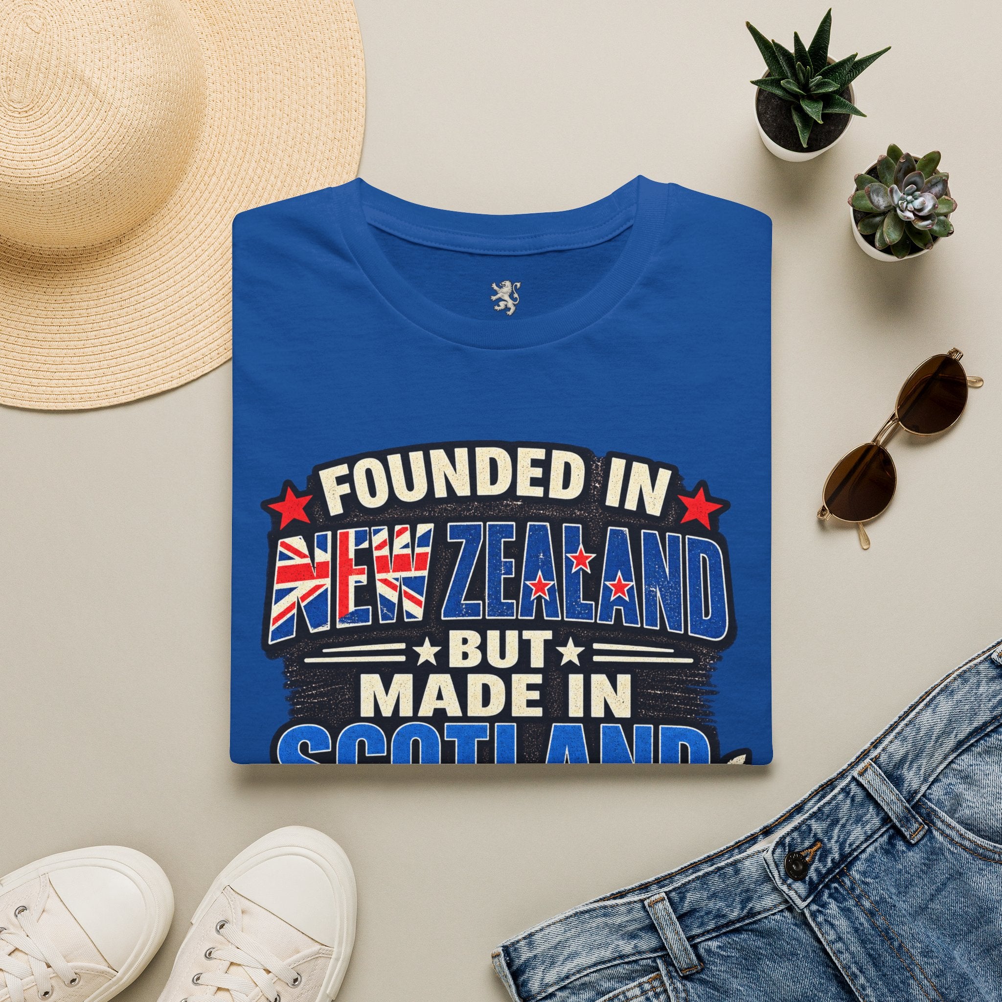 New Zealand Founded But Made in Scotland T‑Shirt