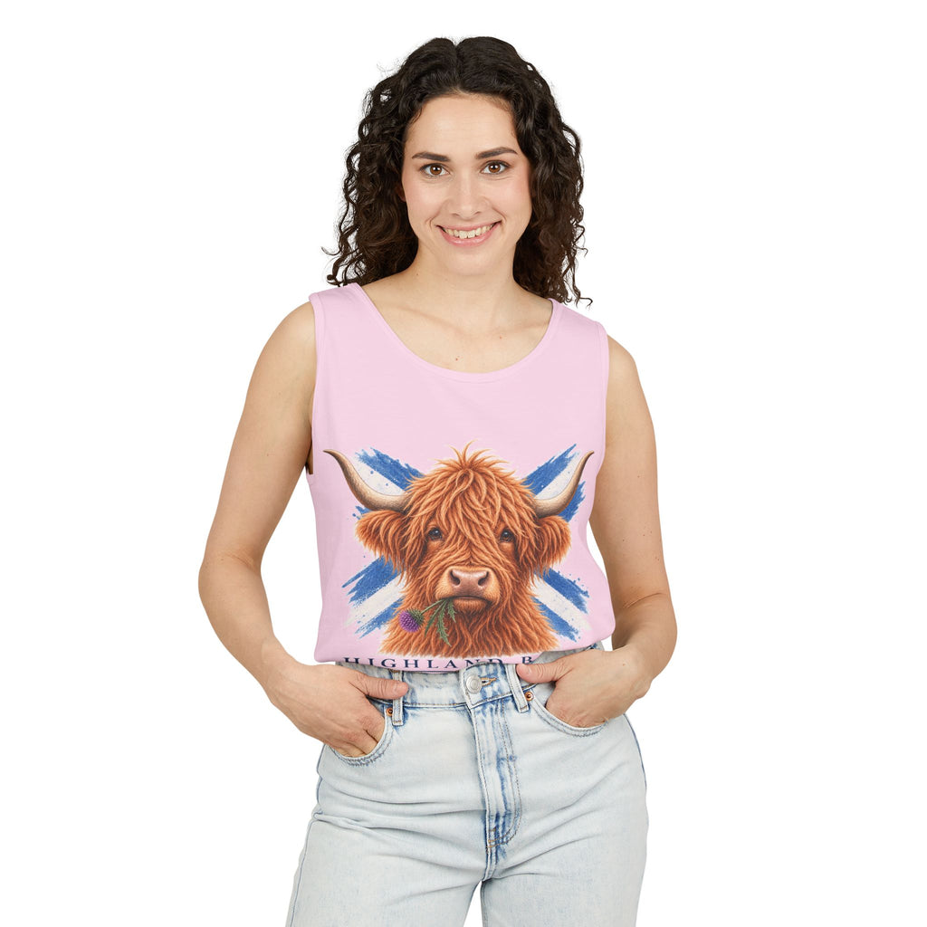 Highland Born - Scottish Cow Tank Top