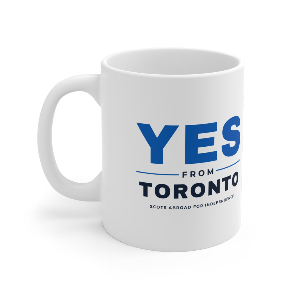 "Yes from Toronto" Scottish Independence Mug | 11oz Scots in Canada Gift