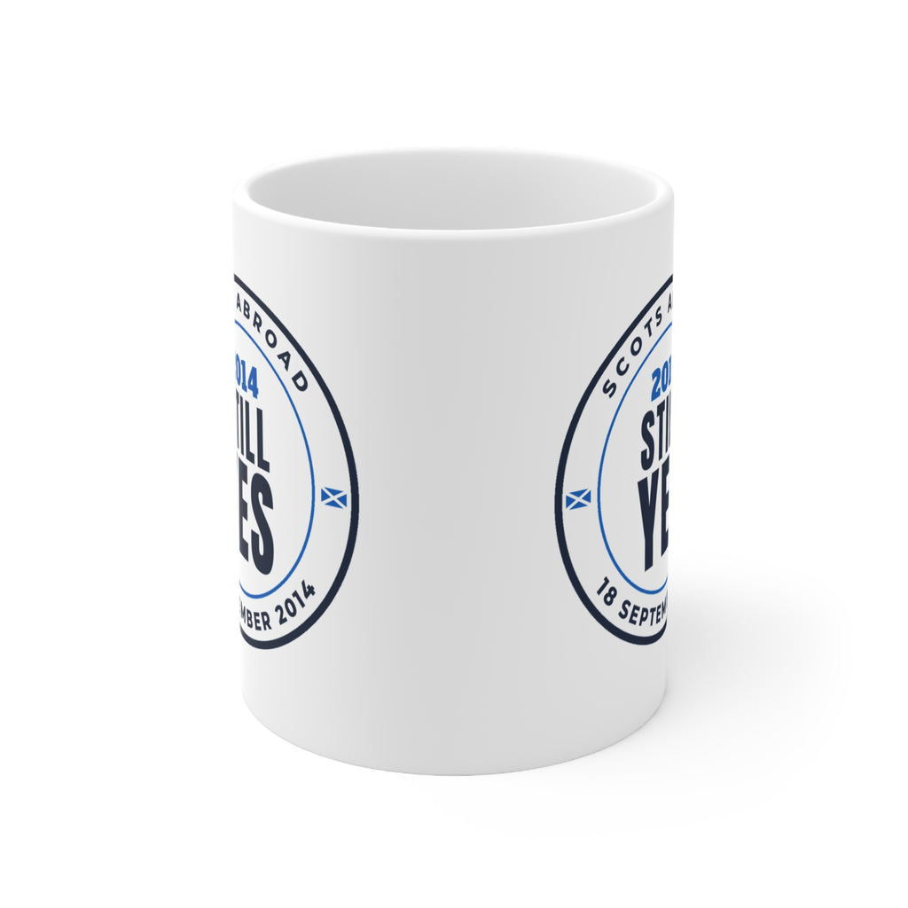 "2014 Still Yes" Scottish Independence Mug | 11oz Retro Referendum Badge Mug