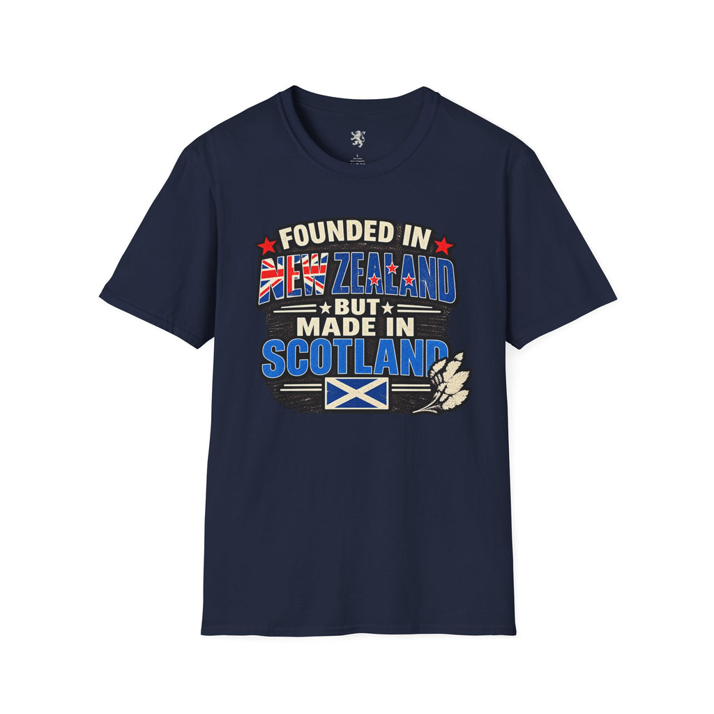New Zealand Founded But Made in Scotland T‑Shirt